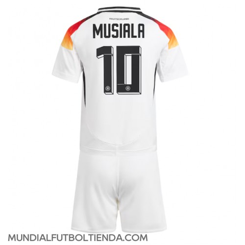 Camiseta Alemania Jamal Musiala #10 Primera Equipación Replica Eurocopa 2024 para niños mangas cortas (+ Pantalones cortos)